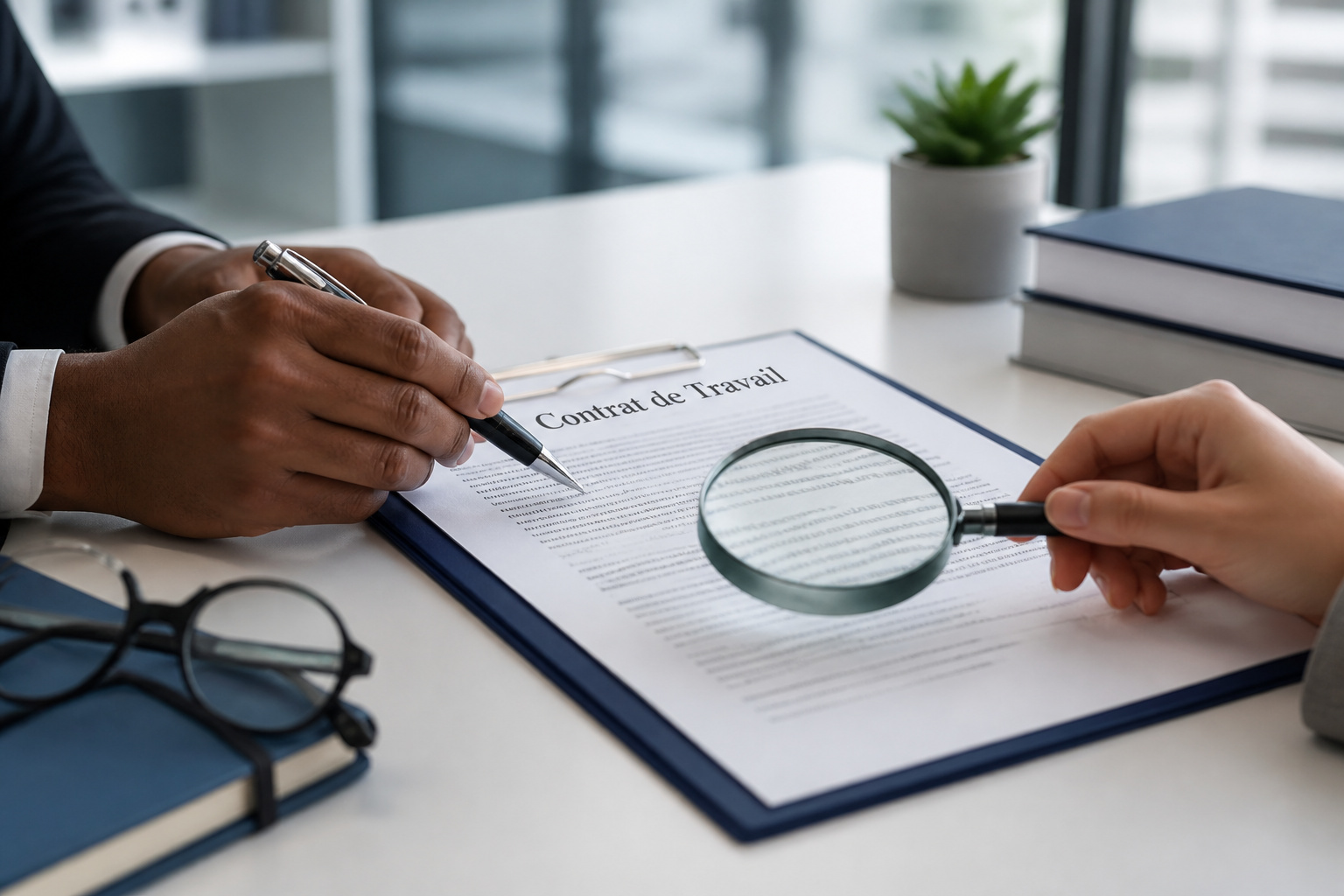 Examen attentif dun contrat de travail